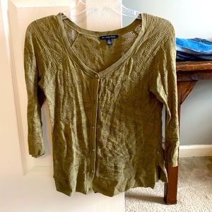 Textured 3/4 Sleeve Cardigan